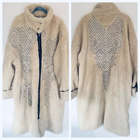 We The Free Avery Embroidered Teddy Coat - Picture 5 of 8